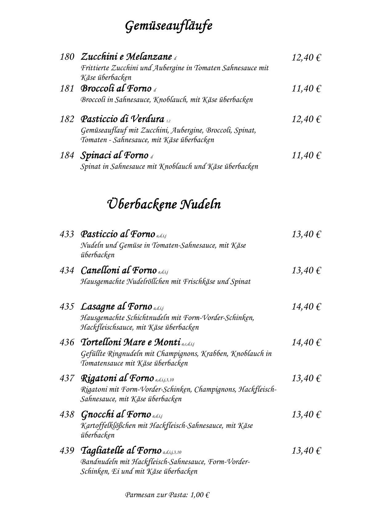 Speisekarte Seite 3
